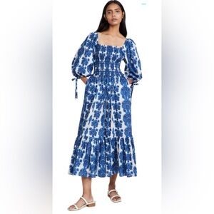 Cara Cara Jazzy Dress in Blue & White, Size 2